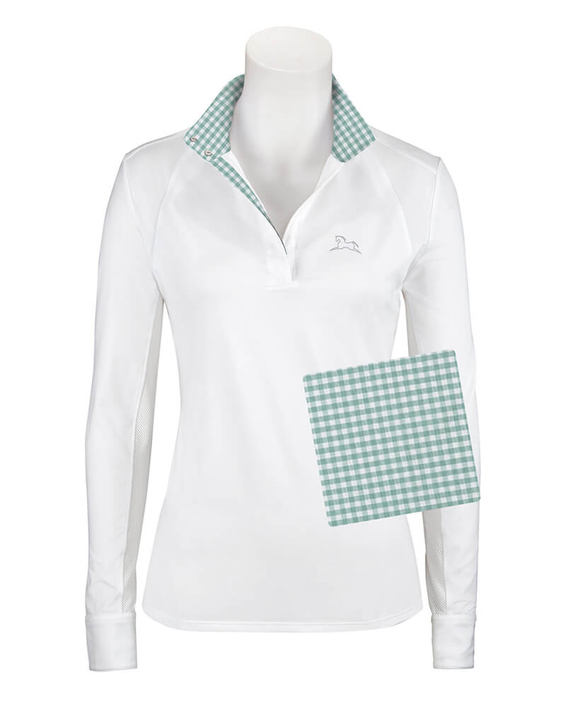 マディー ホワイト/グリーンギンガム